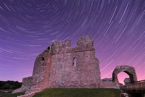 ogmore castle beneath the stars